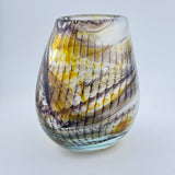 Pheasant Feather Oval Vase