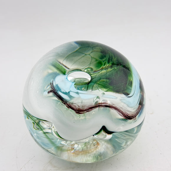 Pale Blue, Jade and White “demo” Paperweight xxv