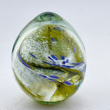 Dusky Green, Lilac and White Easter Egg Paperweight