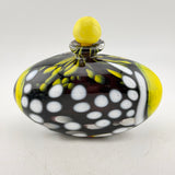Clown Trigger Fish Black and Yellow Oval Scent Bottle