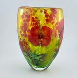 “Papaver” Vase with Heavy Clear Glass Base