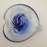 Blue and White Angelwing Heart Paperweight xxx