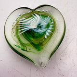 Green and White Heart Paperweight xxxii
