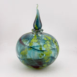 Trailing Leaves Round Flask with Wizard Stopper
