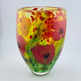“Papaver” Vase with Heavy Clear Glass Base