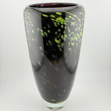 “Climber” Black and Green Tall  vase