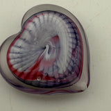 Pink, Purple and White Angelwing Heart Paperweight xxv