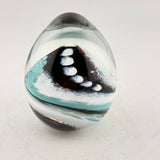 Jade, Black and White Easter Egg Paperweight