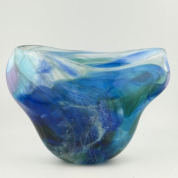 “Abyss” Freeform Open Oval Vase