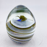 Lilac, Dusky Green and White Easter Egg Paperweight