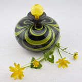 Black and Yellow Trailed and Feathered Scent Bottle (Celandine)
