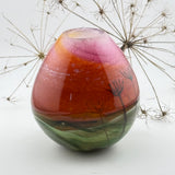 Coral Sky (with Seed Heads) Egg Shaped Vase