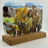 “In the Garden of Dreams” Flat Panel in Oak Stand