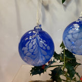 Pair of Blue Shades Christmas Baubles iii