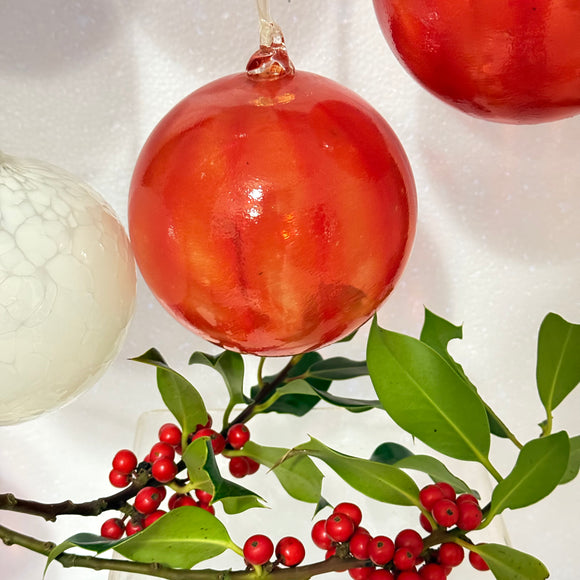 Red Striped Christmas Bauble xxii