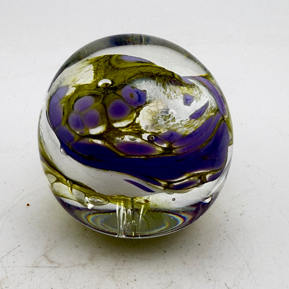 Dusky Green, Lilac and White “demo” Paperweight iii