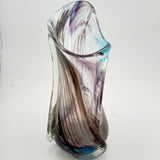 Black, White and Turquoise Freeform  "Demo" Vase c