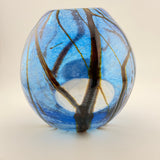 Blue Supermoon Egg Shaped Vase