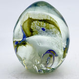 Dusky Green, Lilac and White Easter Egg Paperweight