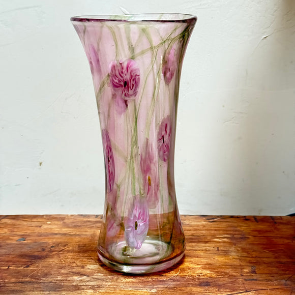 Pink Floral Tall Vase (slight second)