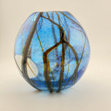 Blue Supermoon Egg Shaped Vase