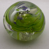 Green and Lilac Paperweight ix