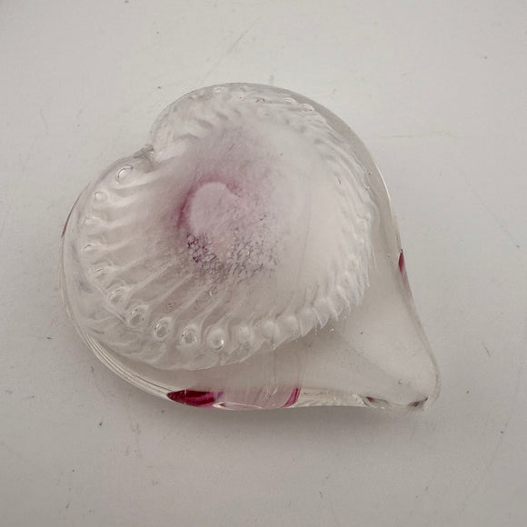 Pink and White Angelwing Heart Paperweight xxviii