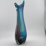 Tall Turquoise, Pink and Blue "Fishtail" Vase (second)