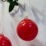 Pair of Red Shades Christmas Baubles ii