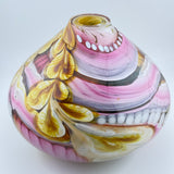 Pink, Jade, Amber and White Journey Vase (slight second)