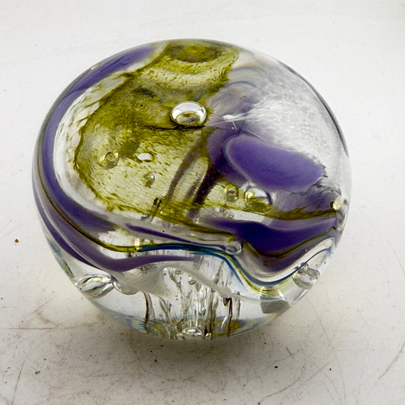 Dusky Green, Lilac and White “demo” Paperweight vi