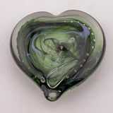 Green and Lilac Angelwing Heart Paperweight xxvi