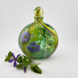 “Hedgerow” Stoppered Flask -Periwinkle