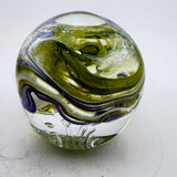 Dusky Green, Lilac and White “demo” Paperweight xiv
