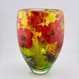 “Papaver” Vase with Heavy Clear Glass Base