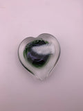 Purple and Green Heart Paperweight