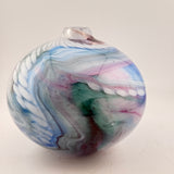 Pink, Turquoise, Teal, Black and White Journey Round Vase