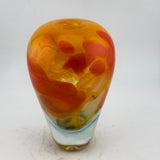Orange and Red Ginger Jar Style Vase