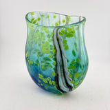 Blue and Green Oval Vase