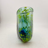 Blue and Green Oval Vase