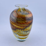 Pheasant Feather Oval Flask