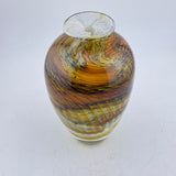 Pheasant Feather Oval Flask