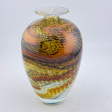 Pheasant Feather Oval Flask