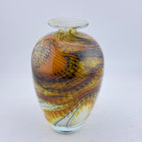 Pheasant Feather Oval Flask
