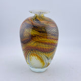 Pheasant Feather Oval Flask