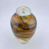 Pheasant Feather Oval Flask