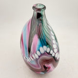 Pink, Teal and White Oval "Journey"  Vase
