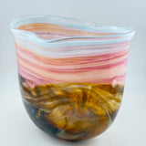 “Dartmoor Sunset"  Freeform Oval vase