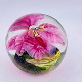 Pink Orchid Paperweight iv