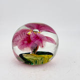 Pink Orchid Paperweight iv
